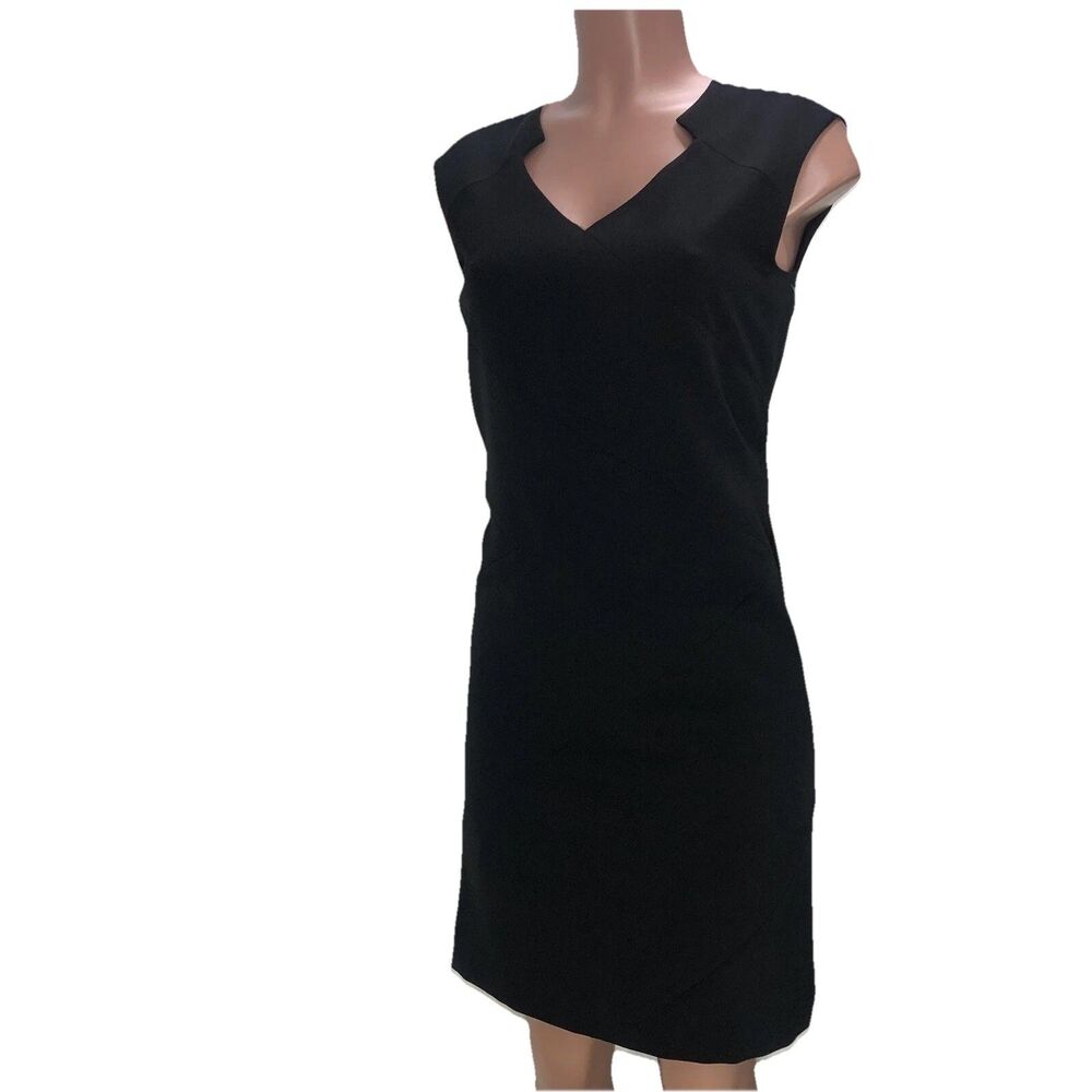 ALEX MARIE WOMEN DRESS SZ |4| SLEEVELESS BLACK V NECK Retail $128 - Picture 12 of 16